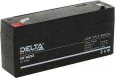 Аккумулятор для ИБП Delta Battery DT 6033 3,3А/ч-6V- EN1 зажим (FASTON) прямая 134x34x66