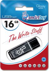 Флешка SmartBuy Glossy series 16GB Black 16Гб черный