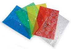 Папка-конверт на кнопке Бюрократ PK820red с рисунком 